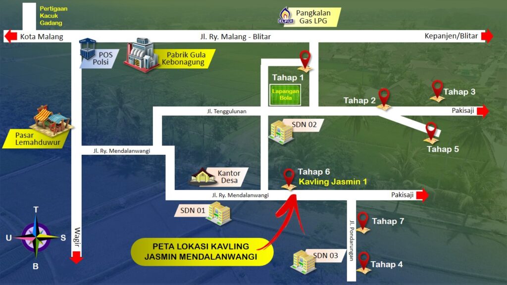 peta-lokasi-tanah-kavling-jasmin-mendalanwangi-malang